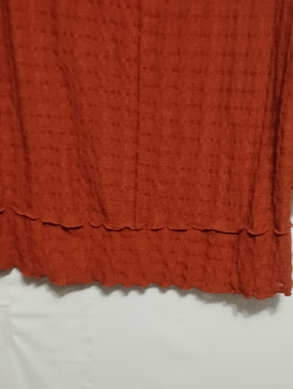 Carine Rust Orange Textured Cowl Neck Top - Picture 5 of 8